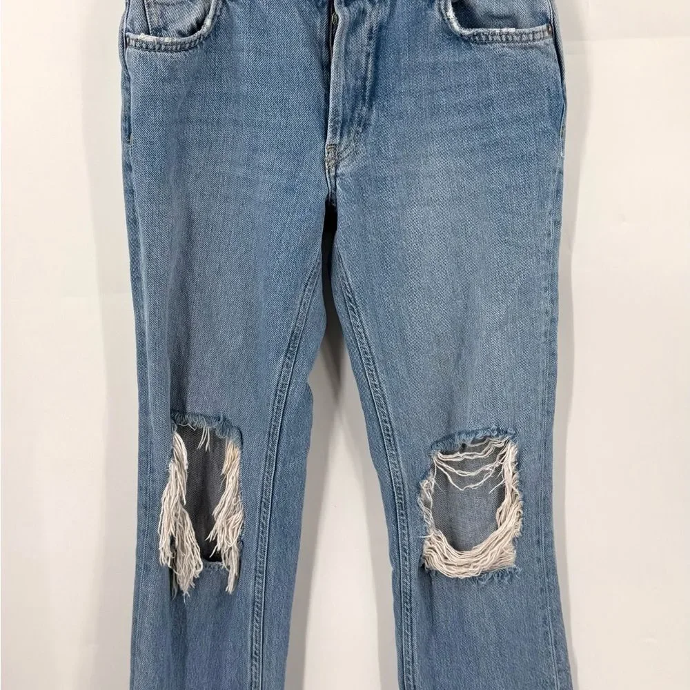 We The Free Womens Maggie Mid Rise Straight Leg Jeans Size 24